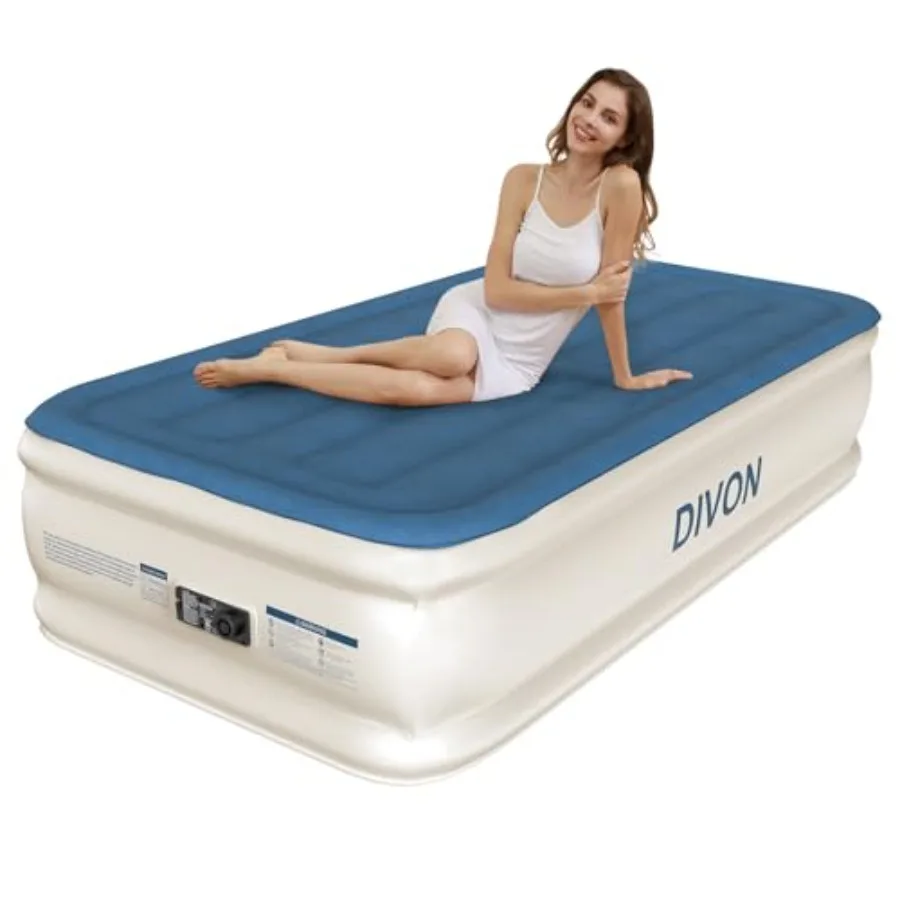 

Air Mattress with Built in Pump Raised"Single Inflatable Mattress in 2 Mins Foldable Blow Up Mattress Portable Size Air Mattres