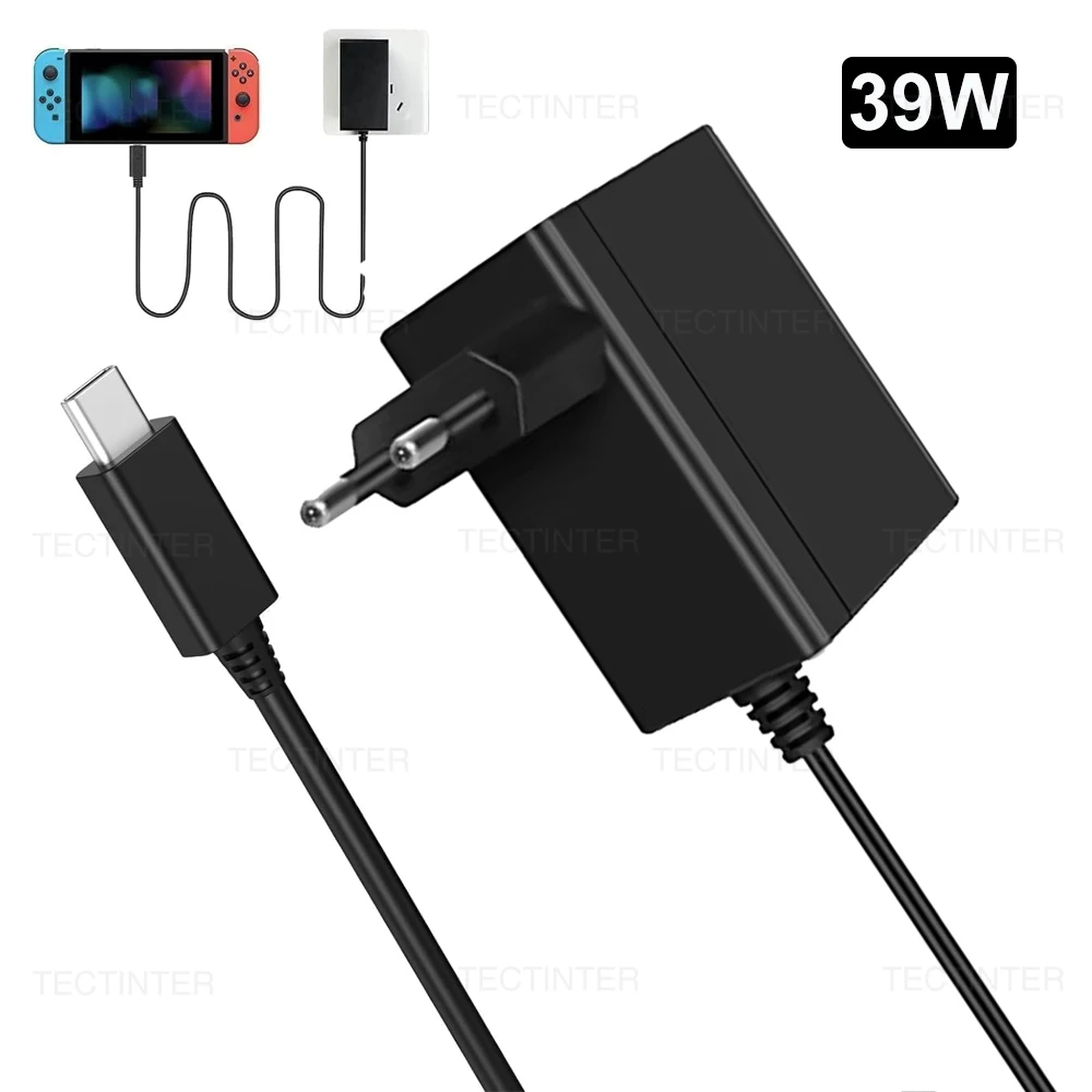 AC Adapter Fast Charger For Nintendo Switch / OLED / Switch 2 Console EU/US Plug Type C Power Supply For PS5 Portal Accessories