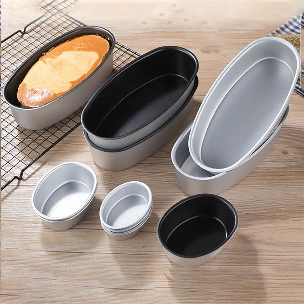 Aluminum Alloy Bakeware Convenient Oval Shape Non-stick Cake Mold Baking Pan Daily Uses