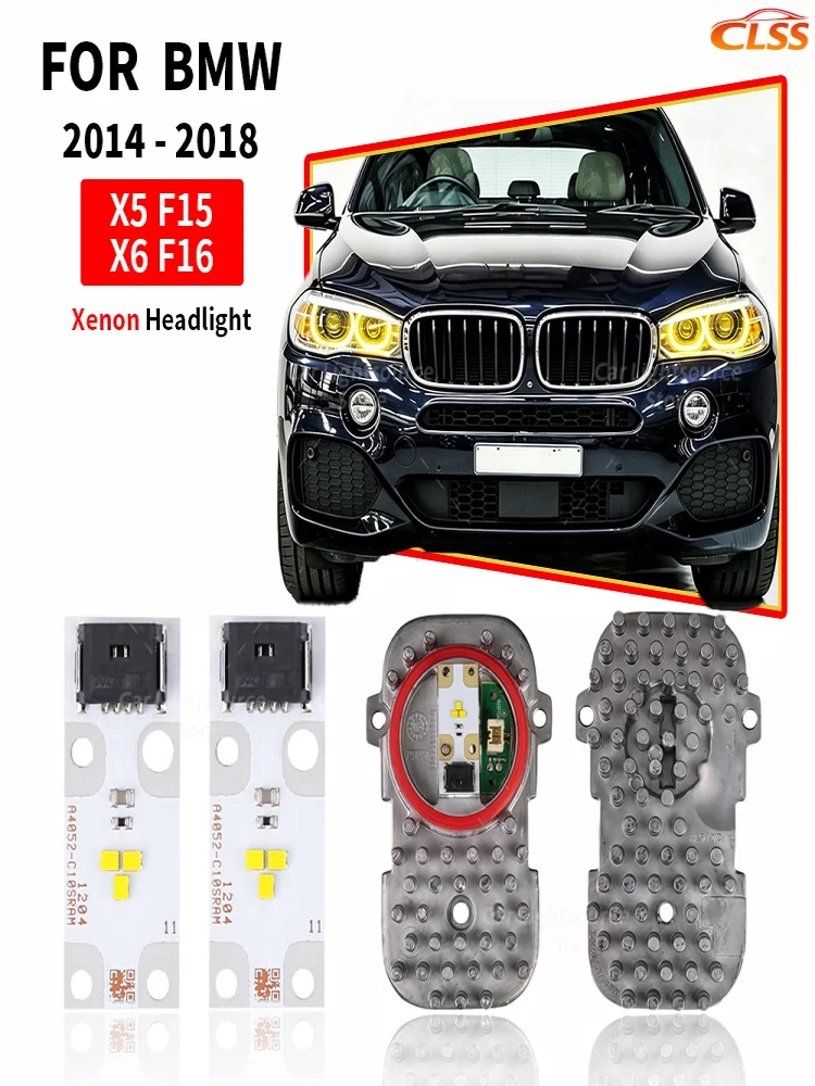 Yellow LED Angel Eyes DRL Boards For BMW X5 X6 F15 F16 2014-18 Xenon Headlight Daytime Running Light Module Blue Red 63117263051