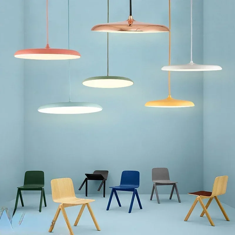 Moderne UFO Led Anhänger Licht Design Runde Innen Hängen Lampe Nordic Küche Esstisch Wohnzimmer Wohnkultur Suspension lampe