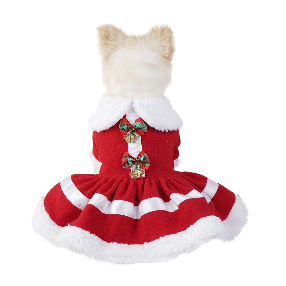 Warm Holiday Lovely Festive Soft Thickened Plush Pet Clothes Unique And Cute Christmas Pet Clothes Easy To Carry Warm