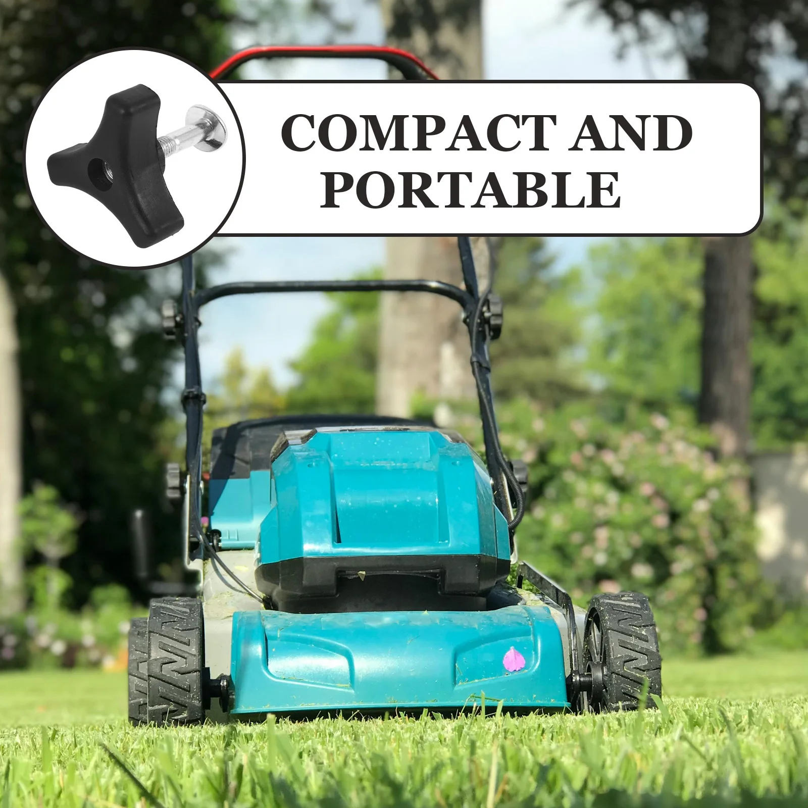 

2Sets Lawnmower Handle Replacement Parts Metal Plastic Triangle Knob for Grass Trimmer Mower Machine Handle Universal Bolts and