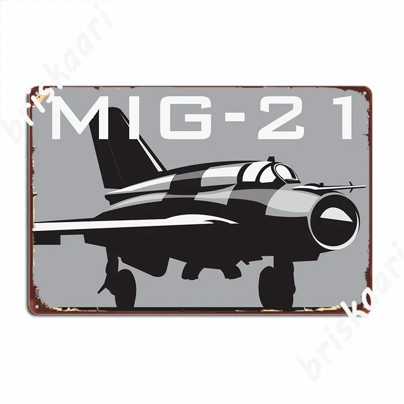 Mig 21 Metal Sign Wall Plaque Wall Pub Funny Cinema Tin Sign Poster