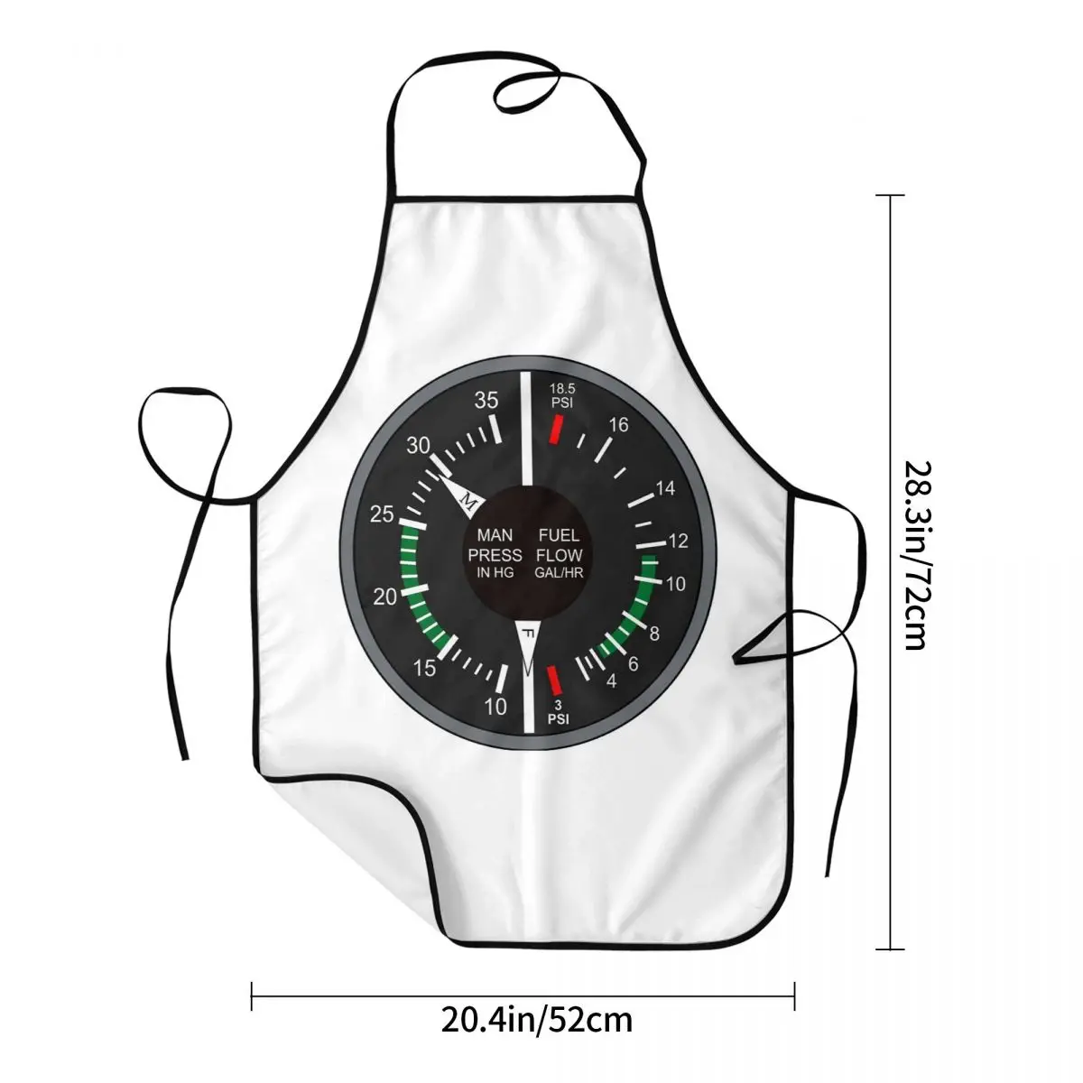 Basic Six Flight Instruments (2) Aprons Chef Cooking Cuisine Tablier Waterproof Bib Kitchen Cleaning Pinafore for Women Men