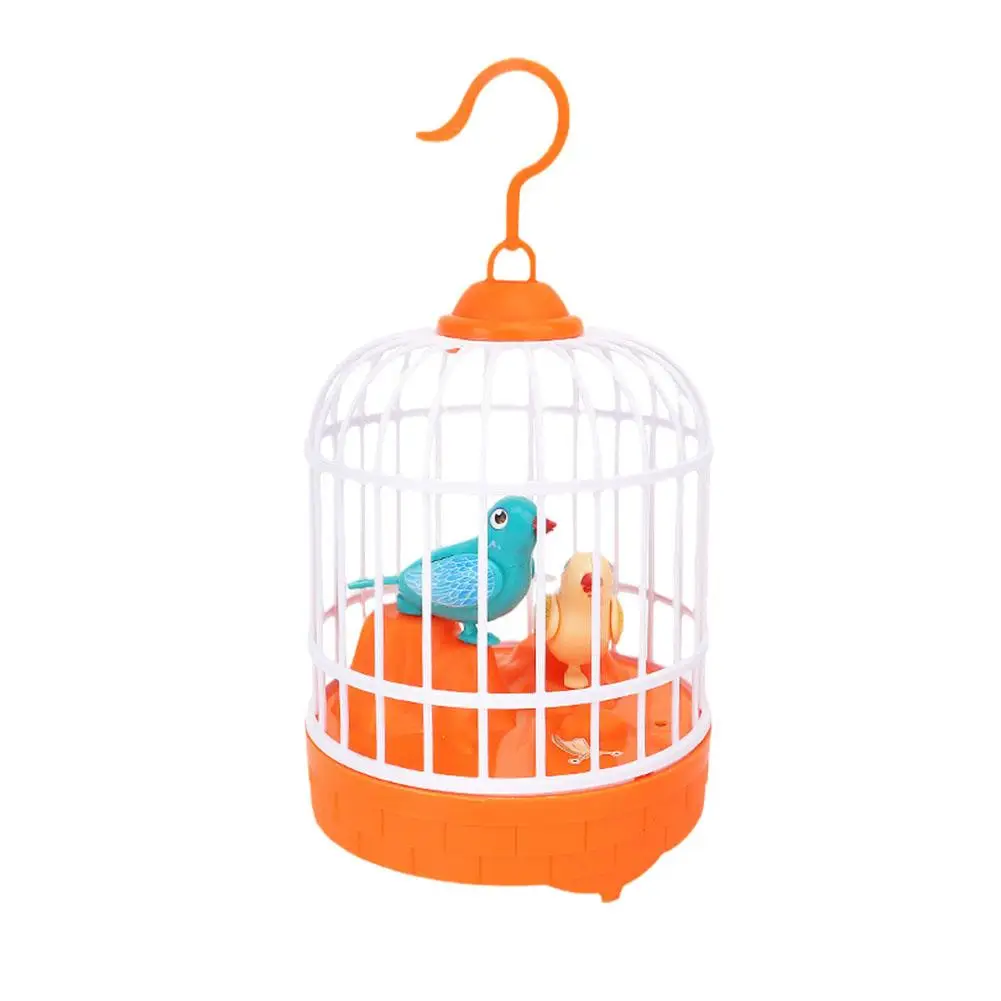 Children\'s Bird Cage Toys Electric Talking Birds Move Sing Luminous Puzzle Musical Performance Accompany Plastic Toy