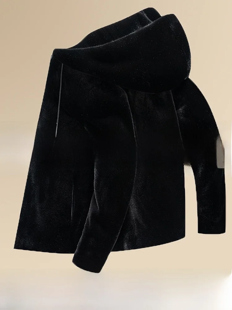 

Мужская шуба из натурального меха и кожи, осенне-зимняя, повседневная, деловая, для отца