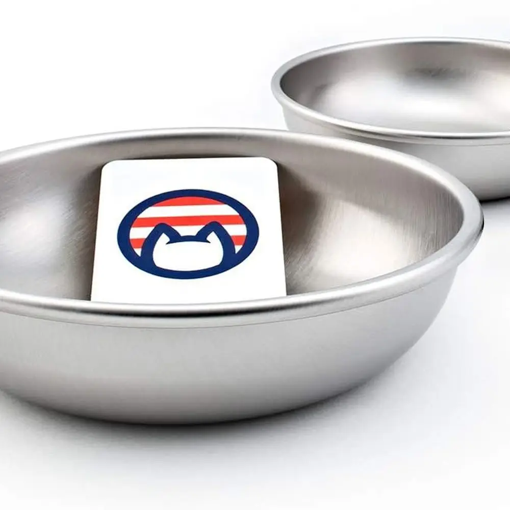 

Набор кормушек для кошек Americat из нержавеющей стали — сделанный из США, можно мыть в посудомоечной машине, приятный для усов, 2 предмета