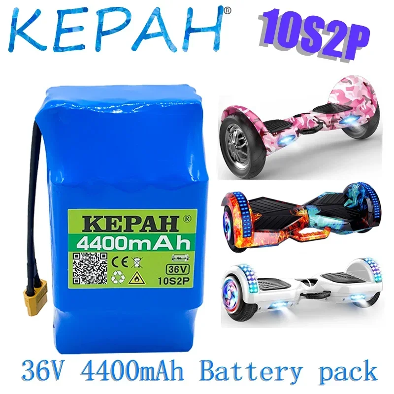 Actual capacity10s2p 36V 9.8Ah 450W 18650 Li ion battery pack for skateboard eBike electric bicycle 42V 37V 35e XT60 SM 2P