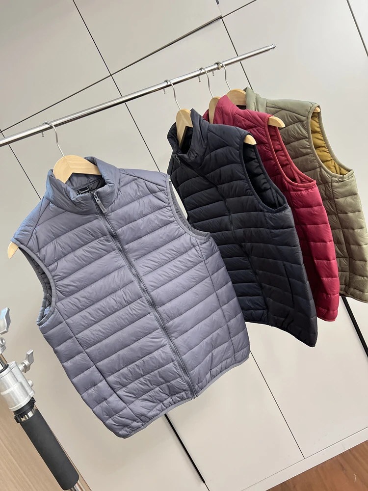 

Strongly Recommended! Versatile Comfortable Cotton Vest Jaet Spring Casual Stand Collar Warm Youthful Sle for Young Men