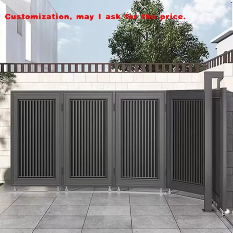 

custom.High Quality Automatic Sliding Fence Aluminum Driveway Modern Aluminum Turning Gate