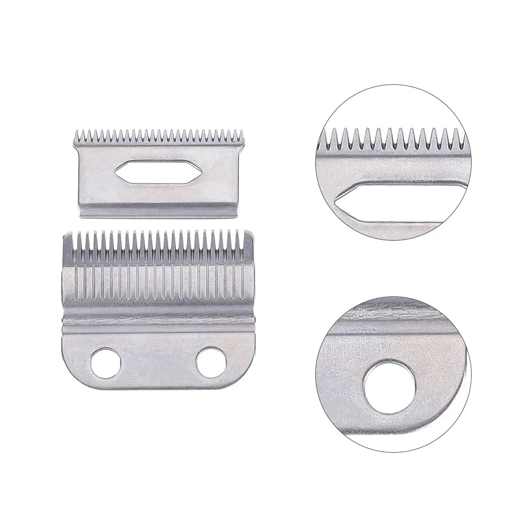 2 مجموعة الفولاذ المقاوم للصدأ مقص الشعر شفرات تفتق المتقلب استبدال رؤساء المقص الكهربائي الكربون الصلب شفرة قطع الشعر