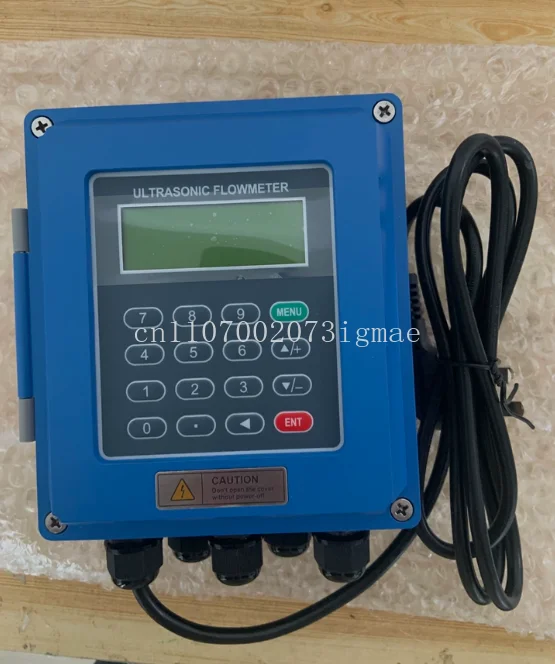 TUF-2000B Wall Mounted Ultrasonic Water Flowmeter IP67   TS-2 TM-1 15-700mm Diameter BTU Meter Liquid Flow Speed Tester  RS485