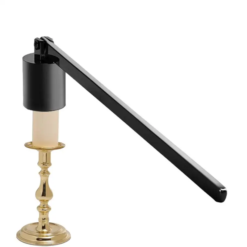 Candle Turn Off Tool Polished Stainless Steel Candle Flame Extinguisher Long Handle Black Candle Snuffer Safe and Practical tool