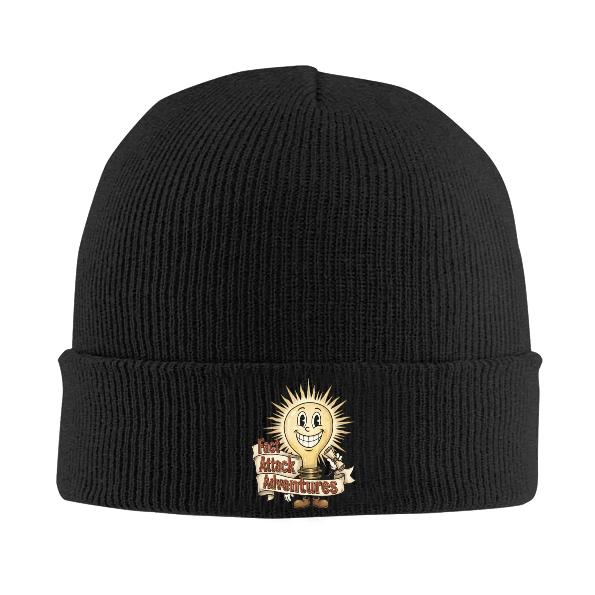 Light Bulb Fact Attack Adventures  Beanie Hats  Bonnet Hats Unisex Adult Casual Outdoor Knitting Hat Winter Thermal Elastic Caps