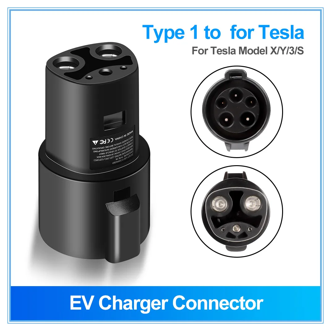 Electric Car Charging Connector SAE J1772 Type 1 to  Tesla Convertor  EV Charger Adapter For Tesla Model X/Y/3/S