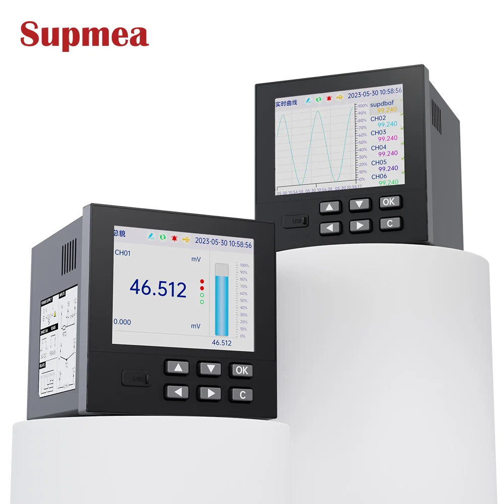 GOOD High Resolution 1-18 Channels LCD Display Paperless Recorder Technology for Process Monitoring