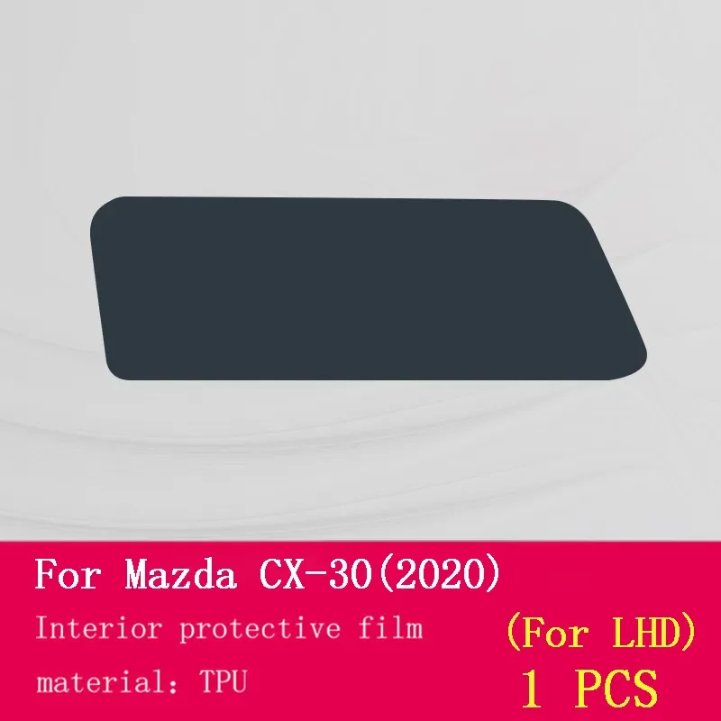 Pantalla de Panel de engranaje de consola central de navegación para Mazda CX30 2020, película protectora Interior de coche de TPU, pegatina de