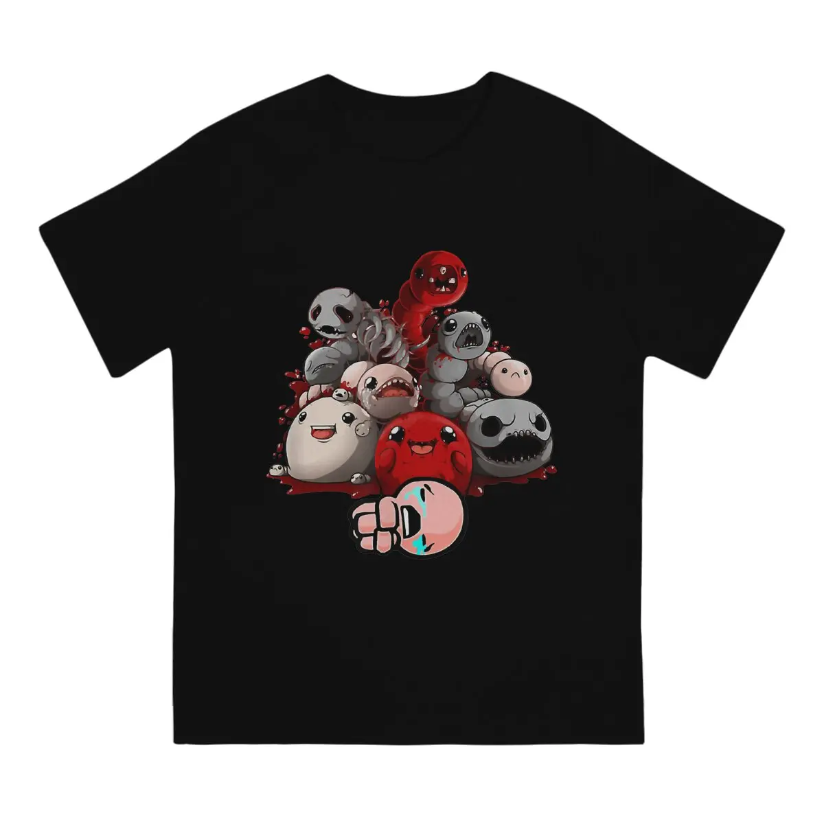 صرخة الجرافيك البوليستر التي شيرت ملزمة إسحاق ولادة جديدة غضب من الحمل لعبة الطباعة الشارع الشهير عادية تي شيرت الذكور #2