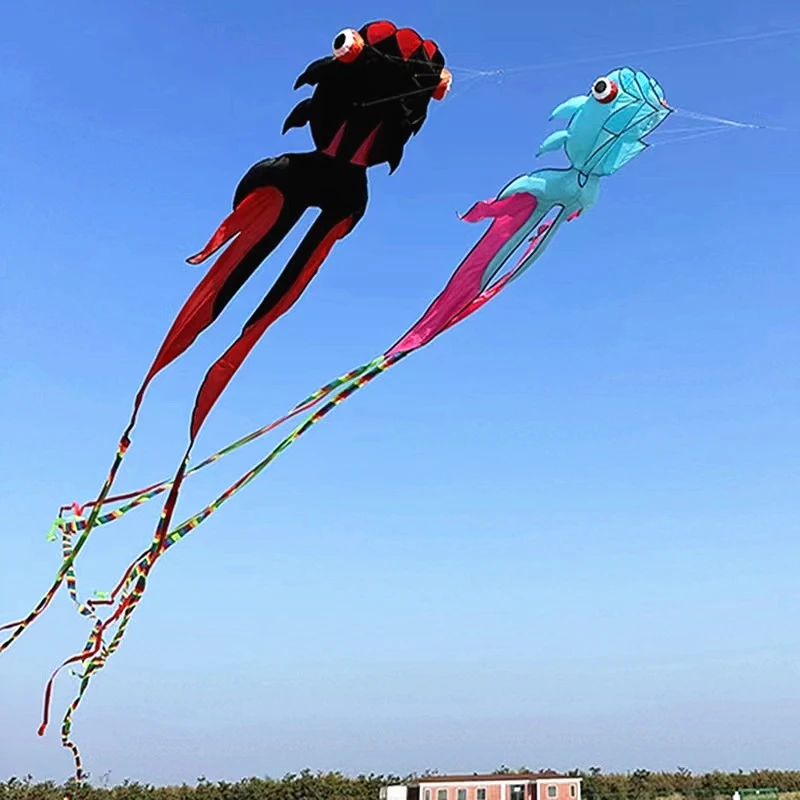 13.5m fish kites flying toys for kids kites string line cometas playa juego infantil exterior tissus infrared toy outdoor game