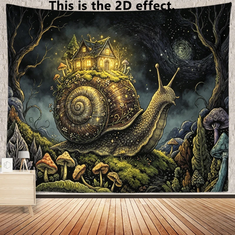 Enchanted Snail House Background Cloth Hanging Cloth Bedroom Bedside Decorative Wall Cloth Dormitory Tapestry