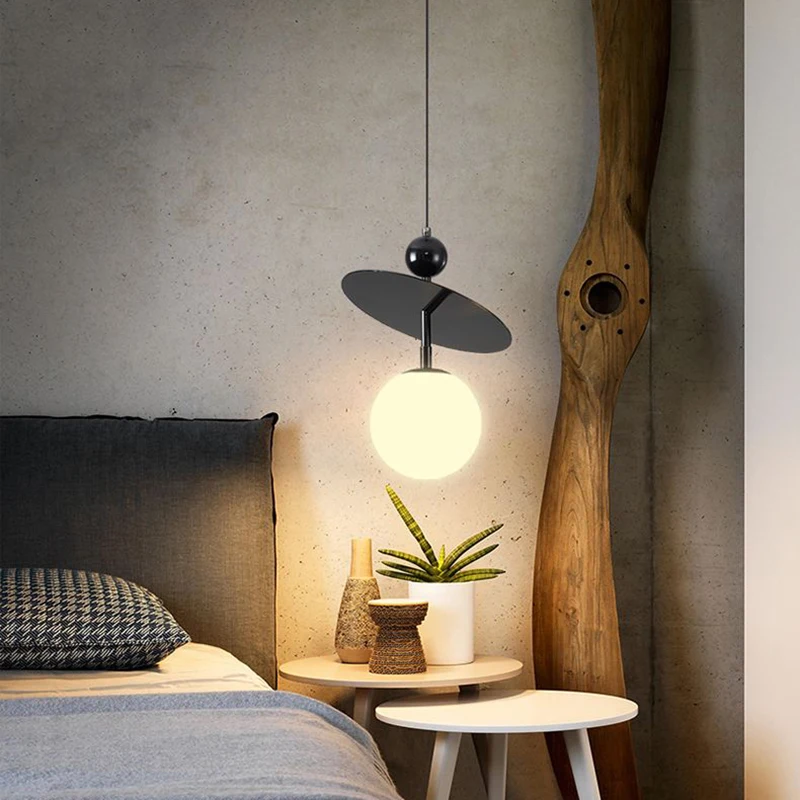 

Modern Gold Black Bedroom Bedside Pendant Lamps AC 220V Living Room Store Art Hanging Pendant Light Ceiling Chandelier Lights