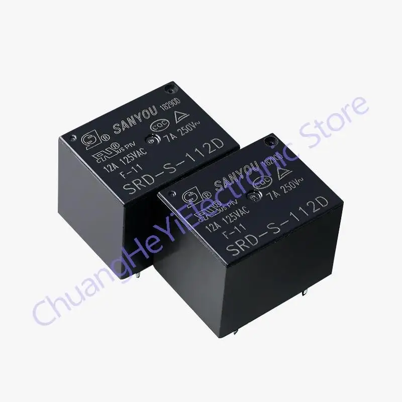 Original New SANYOU SRD-S-105D SRD-S-112D SRD-S-124D 5PIN 10A 5VDC 12VDC 24VDC Power Relay Replaceable (JQC)HF3FF