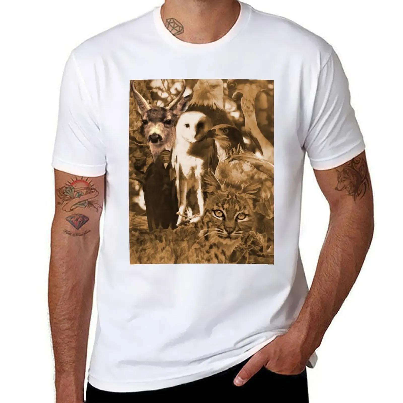 

Футболка с изображением совы Osprey man t Wildlife t Cotton Faces Eagles Deer of T-Shirt, рубашка с рисунком Forrest Bobcat Vulture