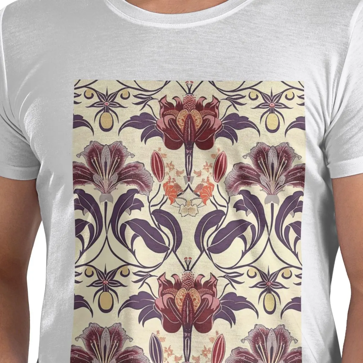 

William Morris Bullerswood 100% Cotton T-Shirt Men's Fashion T Shirts Men Round Neck Short Sleeve S-6XL