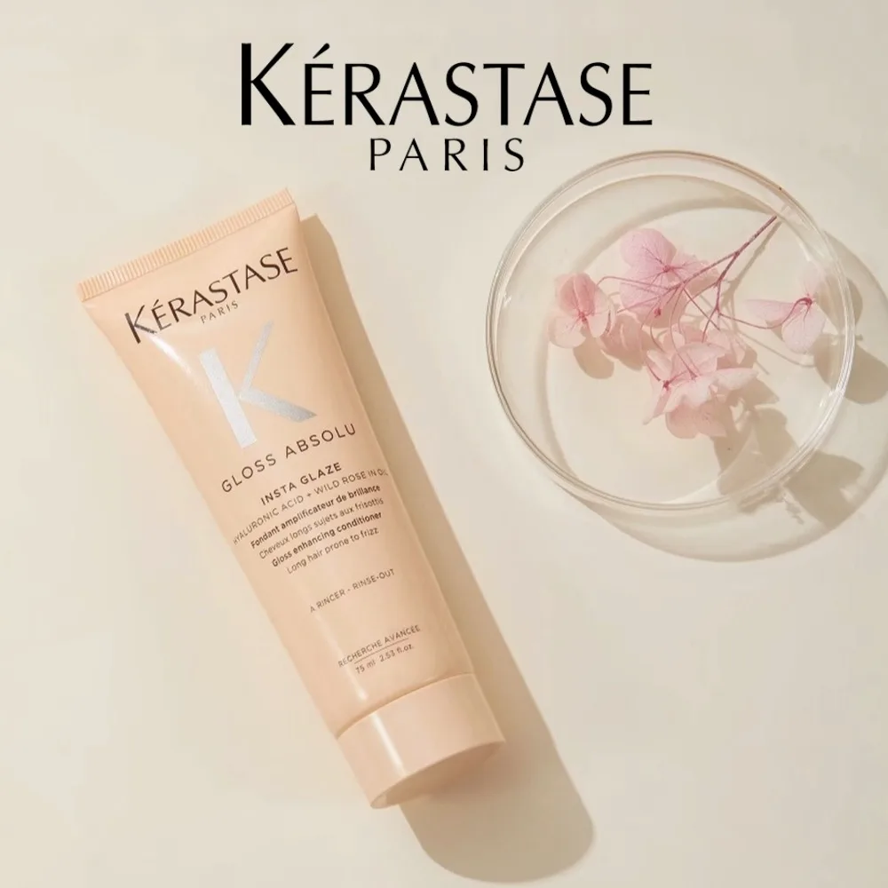 Acondicionador Kerastase Gloss Absolu para realzar el brillo, 75 ml/2.5 oz, acondicionador original para mujeres/hombres, tratamiento capilar