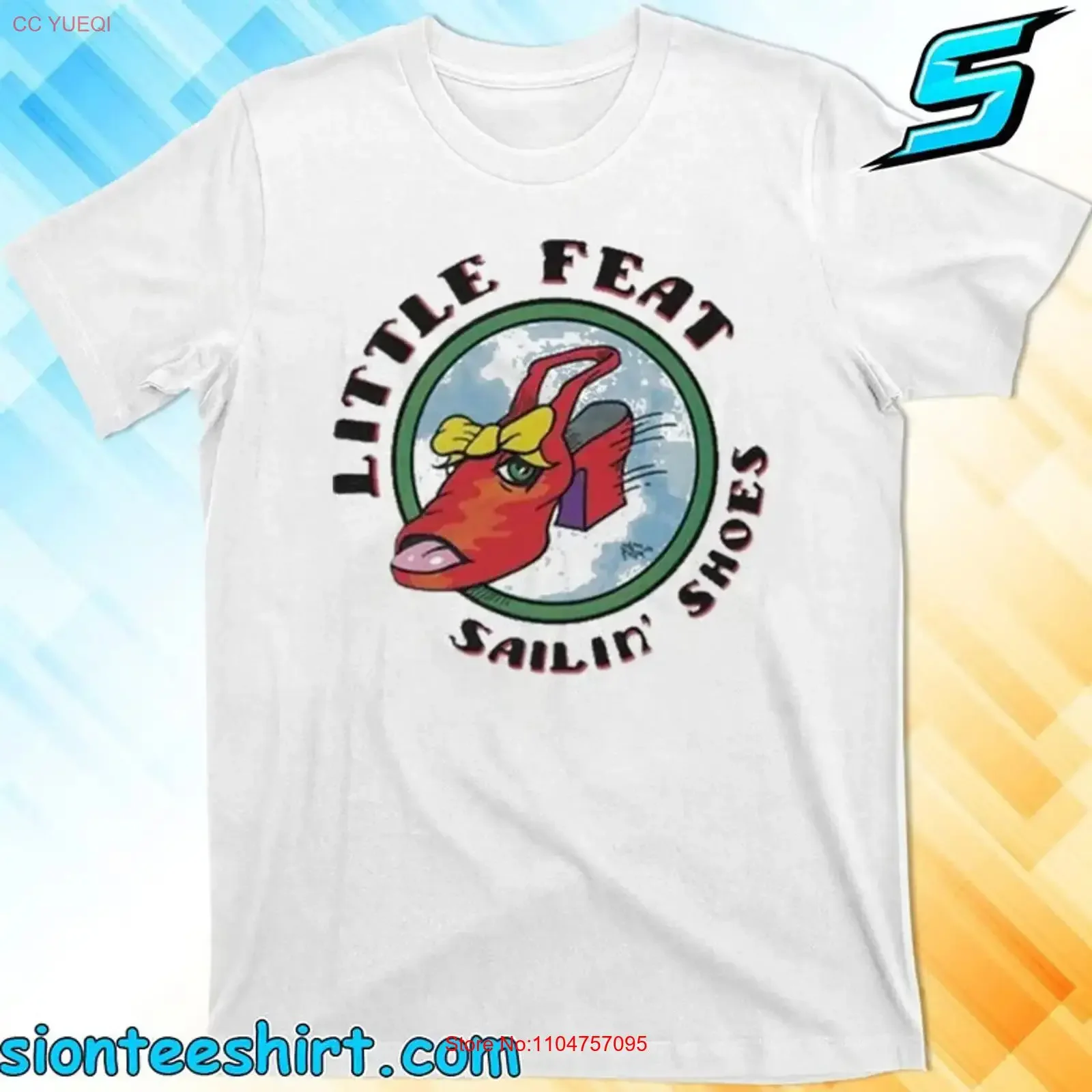 Little Feat Sailin Shoes T Shirt vintage Washed homme Unisex Breathable graphic Stylish Stretched Soft fashion Comfortable