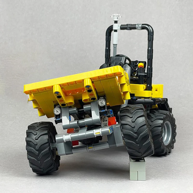 MOC City Dumper modelo de Punta Alta, bloques de construcción, ingeniería creativa, vehículo, tecnología, juguetes, rompecabezas para niños, Kits de regalos