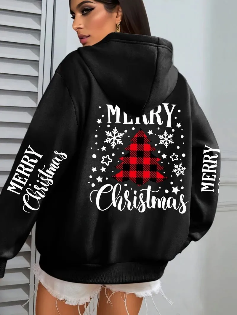 

Новая толстовка с капюшоном для беременных на Рождество 2025 года. Повседневный и модный пуловер с принтом «Рождественская елка».