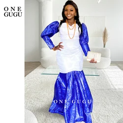 African Winter Bazin Dress Long Sleeve 2022 High Quality New Original Bazin Rich Long Dresses For Women Party Wedding Clothing