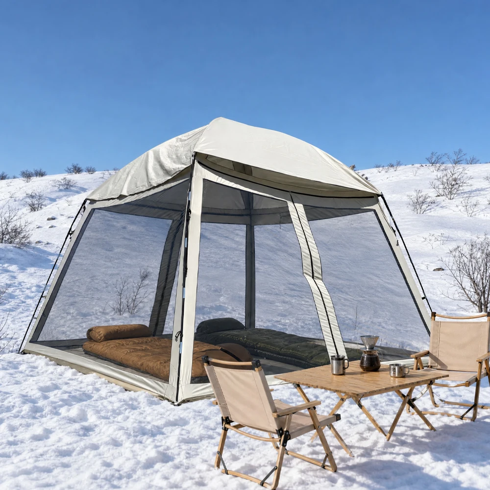 10 X 10 FT Sports Tent,Bubble Tent with Top Cover for 8-10 People, PVC Igloo Clear Screen House, Portable Rain Shelter