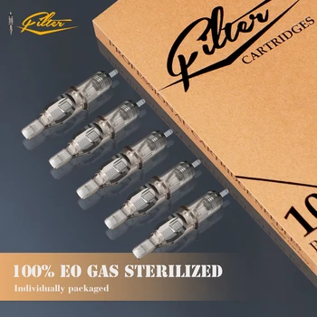 10 sztuk/partia Oryginalne igły do tatuażu z wkładem filtra Zakrzywione Magnum # 12 igieł systemu membranowego 0,35 mm do uchwytu maszynowego