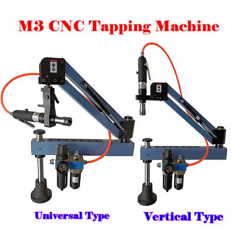 

M3-M16 CNC Automatic Pneumatic Tapping Drilling Machine Air Threading Machine Pneumatic Tapper Tool Universal Head With Chucks