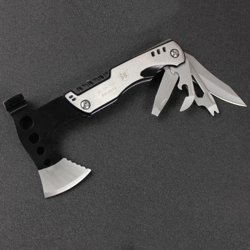 Zewnętrzny Przenośny EDC Wielofunkcyjny Mini Siekiera Kombinowana Narzędzie do Wybijania Szyb Samochodowych w Sytuacjach Awaryjnych