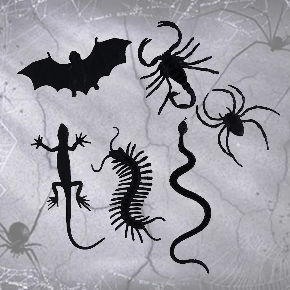 

12 Pcs Fake Spider Prop Toy Animal Tricky Toys Halloween Props Artificial Insect