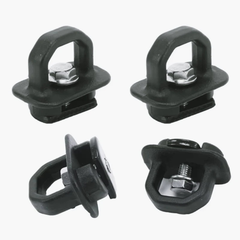 ZF-S ZF-S Anclajes Laterales para Plataforma de Camioneta Negros, Juego de 4 Piezas
