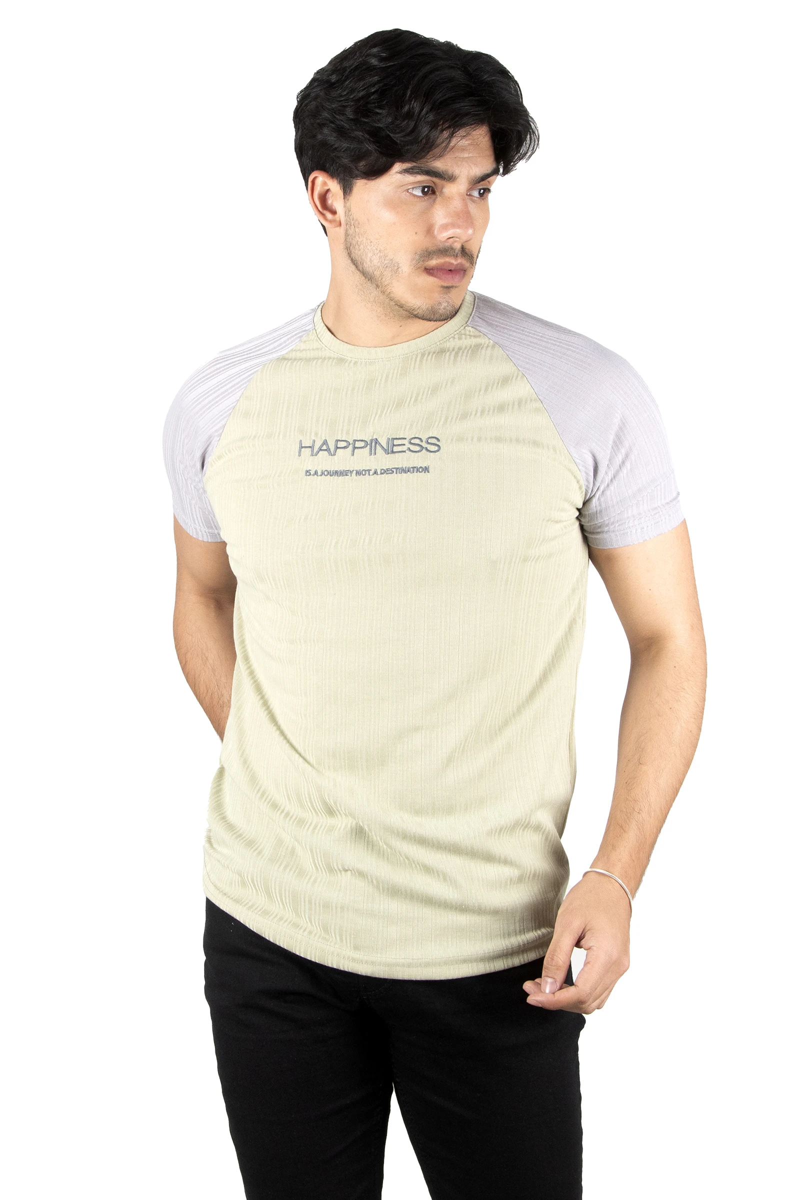 DeepSEA Line Patterned Handles Colorful Bicycle Neck T-Shirt 2306601 image 6