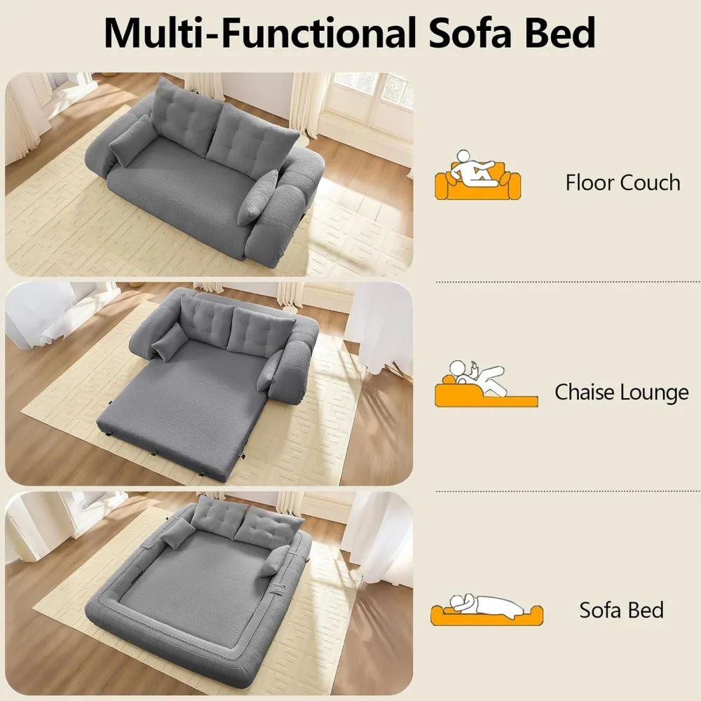 Duża rozkładana sofa 3 w 1 z głębokim siedziskiem i tapicerowanym leżakiem dla komfortowego relaksu