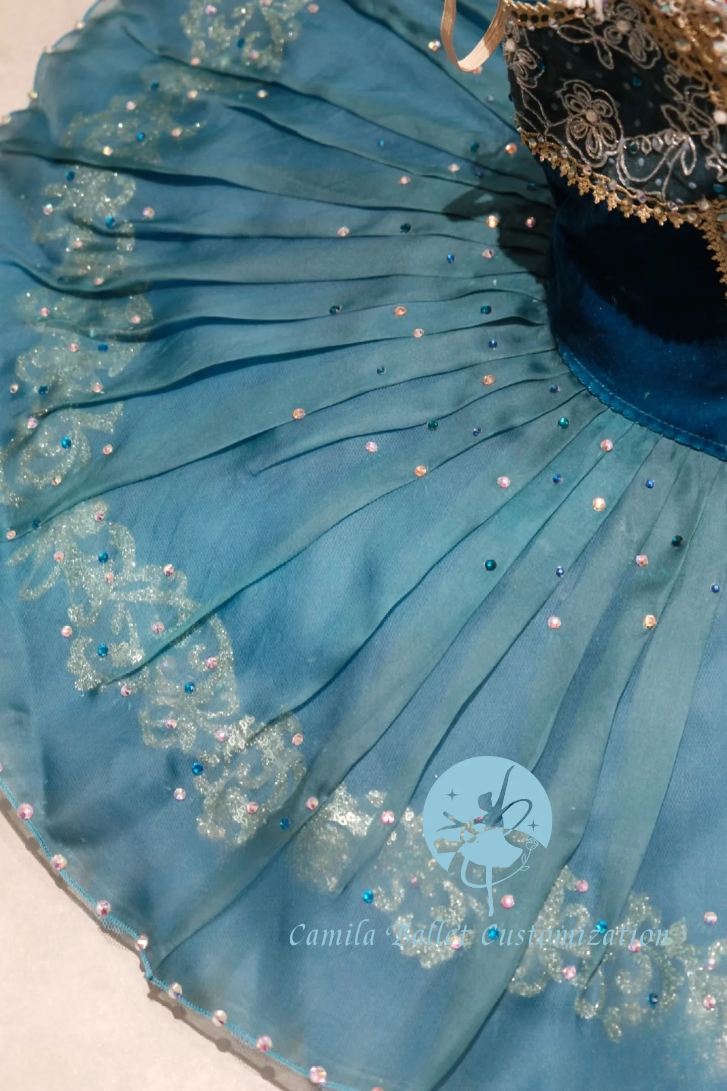 새로운 사용자 정의 짙은 녹색 Aesmilada Pakita 잠자는 숲속의 아름다움 발레 대회 쇼 투투 스커트 성인과 어린이