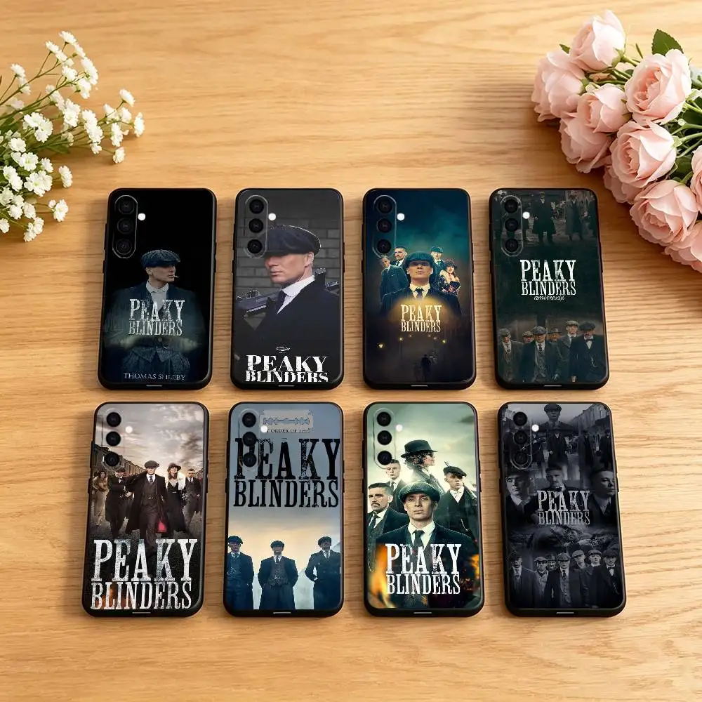 TV P-Peaky B-Blinders Phone Case Black Silicone Soft For Samsung Galaxy A73,A72,A71,A70,A53,A52,A51