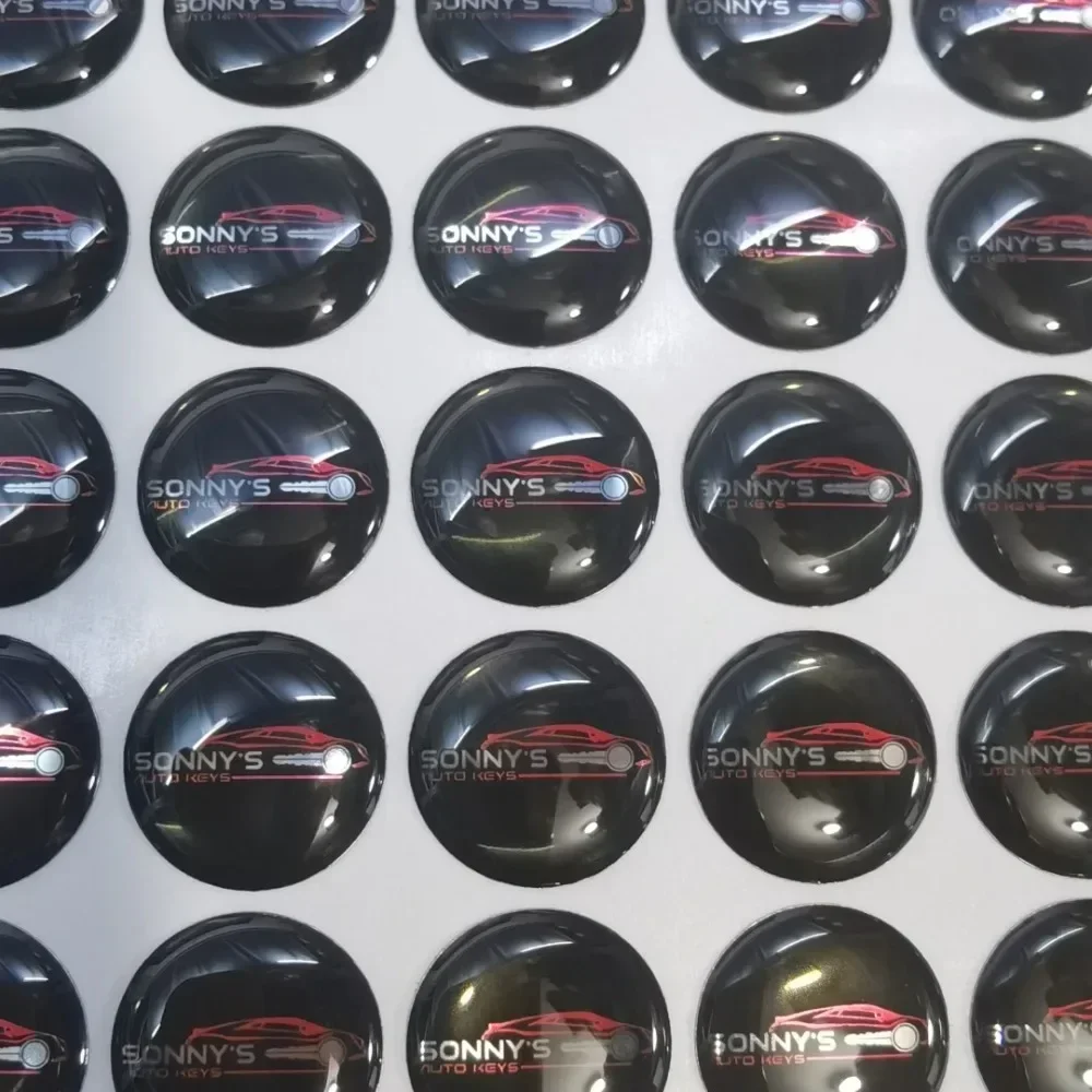 2 portachiavi per auto personalizzato da 14mm portachiavi in resina epossidica di cristallo a distanza adesivo simbolo emblema per Keydiy Kd Xhorse Vvdi Mahindra Lada