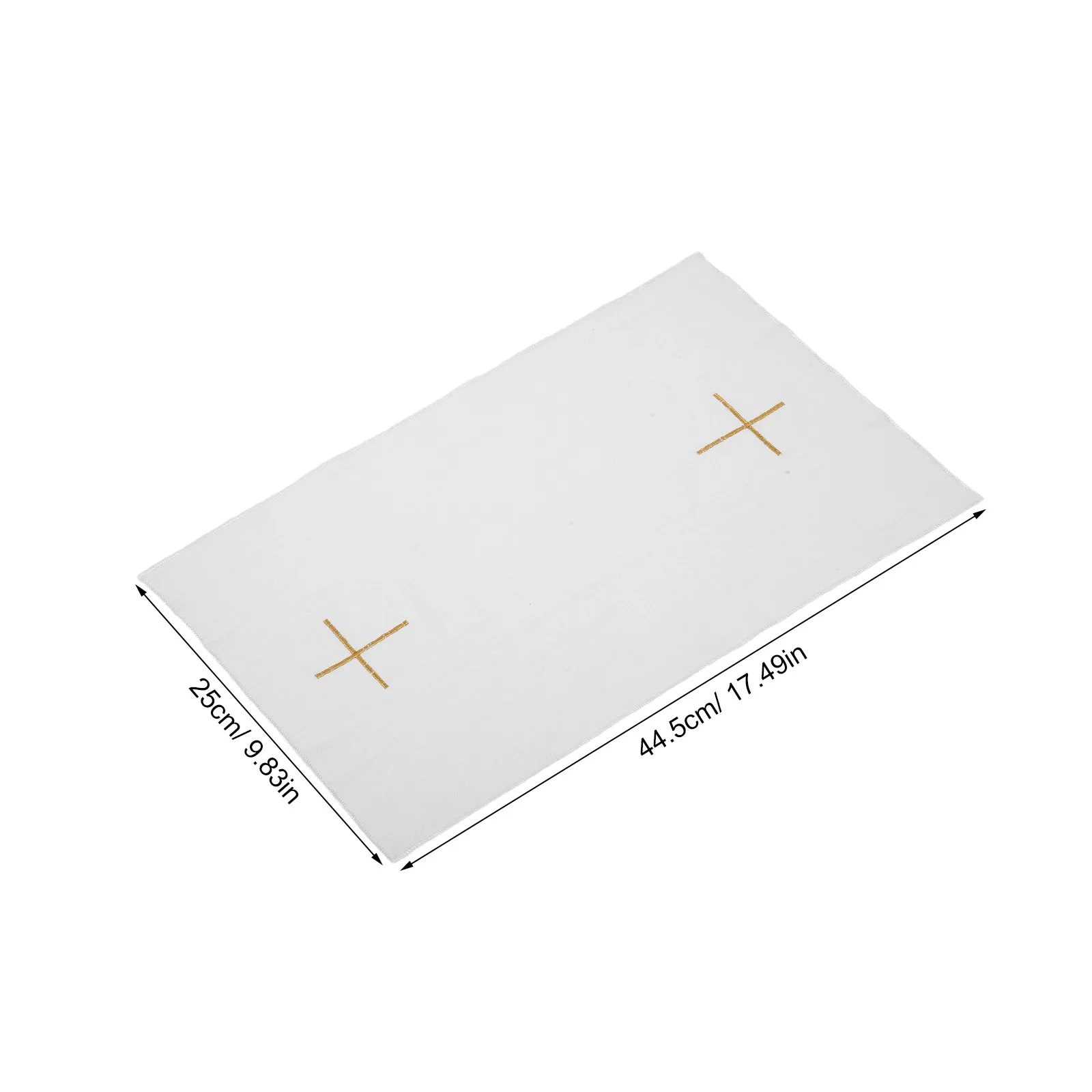 Embroidered Church Communion Linen Altar Cloth White Sacramental Corporal for Liturgy Mass Baptism Ceremony Ritual Purificator