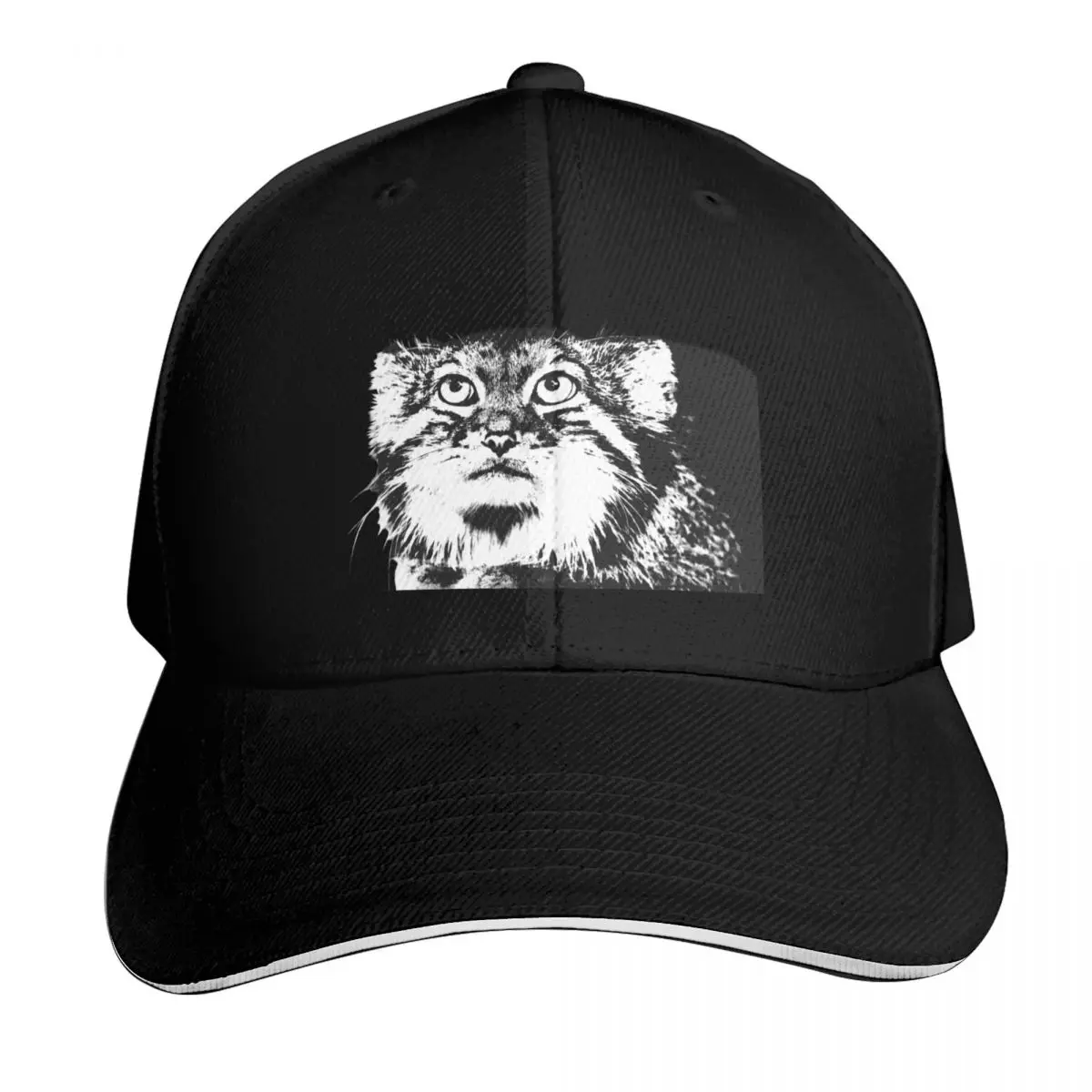Pallas Cat Manul Baseball Cap Adjustable Buckle Closure Moisture Wicking Quick Dry Curved Brim Classic Fit
