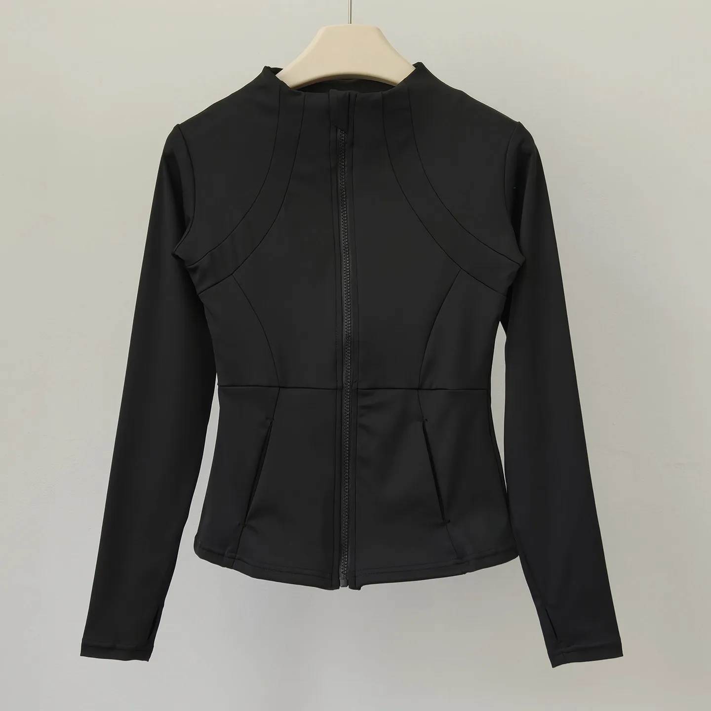 Damen Slim-Fit Langarm Yoga-Shirt Schnelltrocknendes Pilates-Oberteil für Laufen Training Fitness-Bekleidung Sportjacke – Detail 7