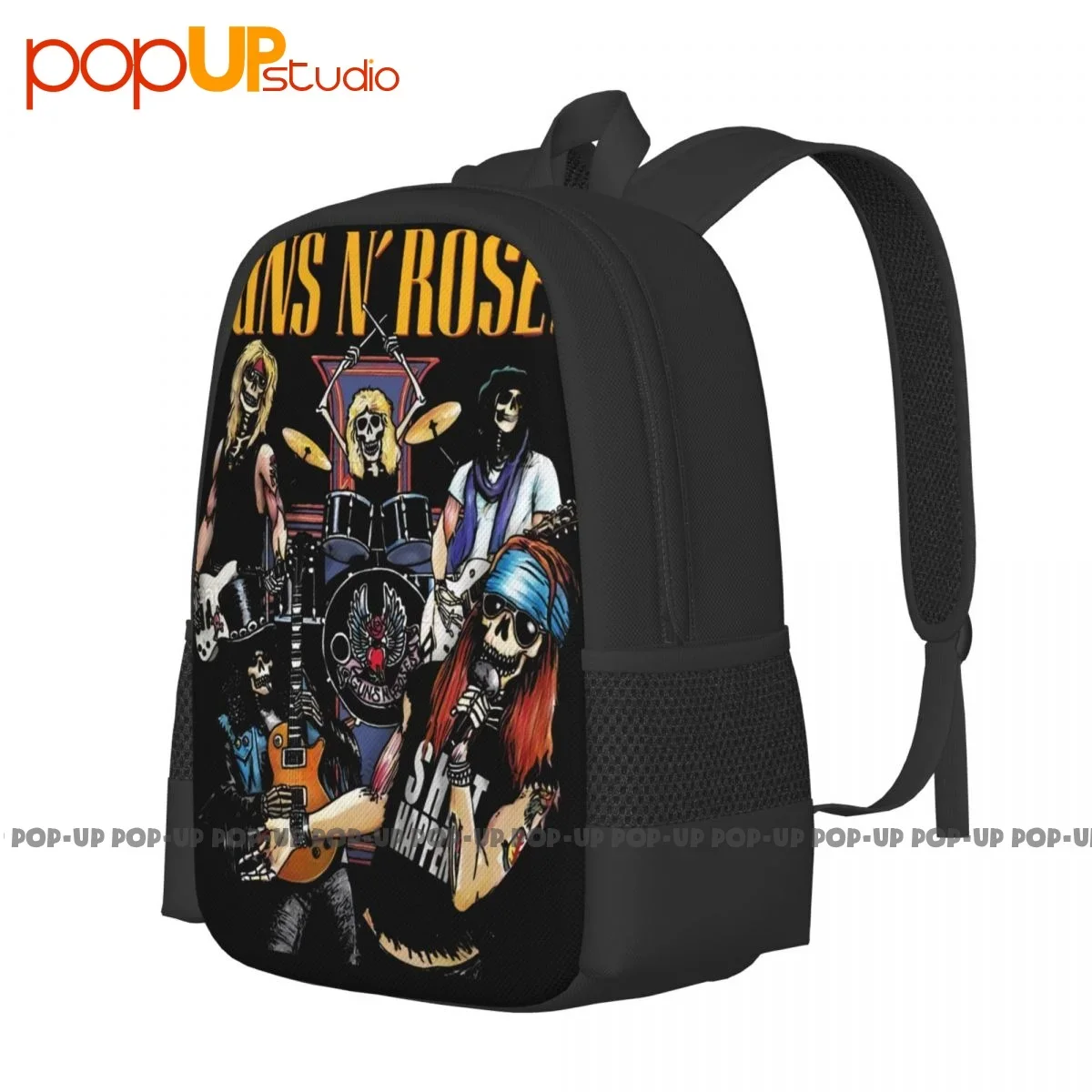 Guns N Roses Rock Roll The Most Dangerous Band In The World Backpack Large Capacity Print Outdoor Running