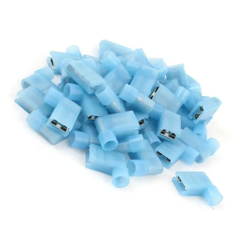 New 40Pcs 90 Degree Insulated Female Push On Wire Terminal Connector & 100Pcs 24A 12-10AWG Terminal Crimp Wire Connectors